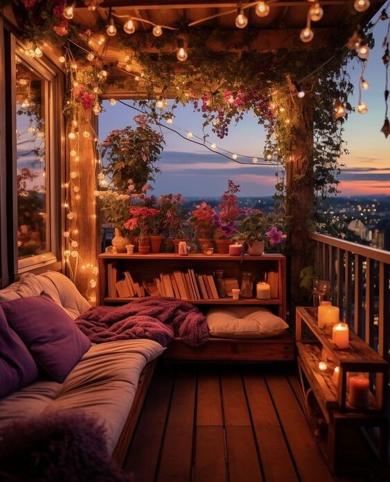 Ρομαντική ατμόσφαιρα στο μπαλκόνι