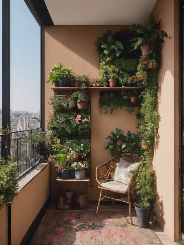 Κατακόρυφος κήπος στο μπαλκόνι